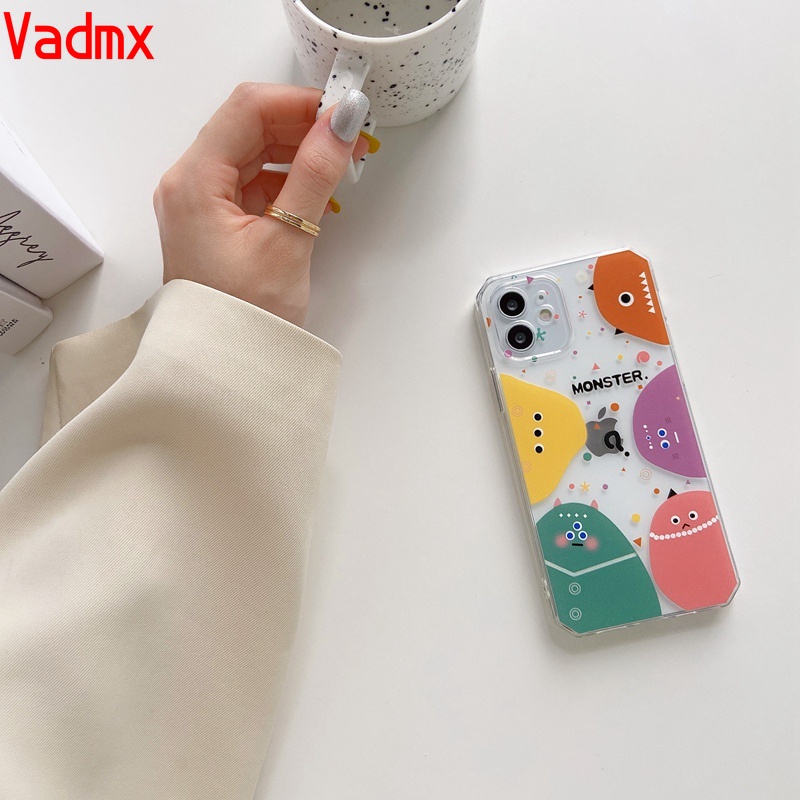 Ốp điện thoại dẻo trong suốt họa tiết quái vật dễ thương cho SAMSUNG GALAXY S21 S20 ULTRA PLUS FE NOTE 20 ULTRA 10 S10 LITE PLUS