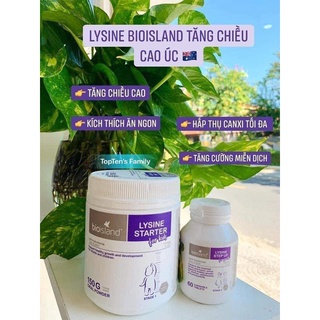 ❣️ [CHÍNH HÃNG 100%]Bio Island Lysine [Úc] - Tăng chiều cao, tăng chuyển hóa cho trẻ - Giúp bé ăn ngon hơn