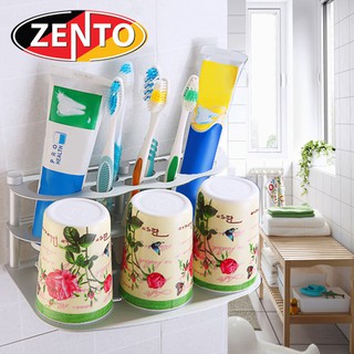 Kệ để bàn chải & kem đánh răng kèm 3 cốc olo1688