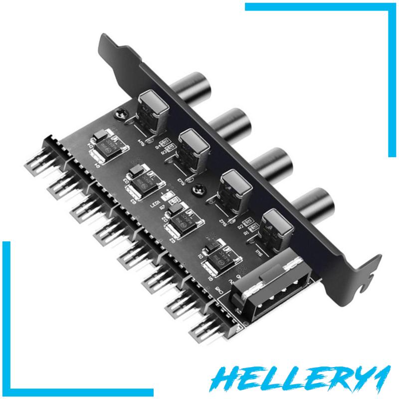 Bộ Chuyển Đổi Quạt Tản Nhiệt 8 Kênh Cho PC / Khung Gầm Máy Tính [Hellery1]