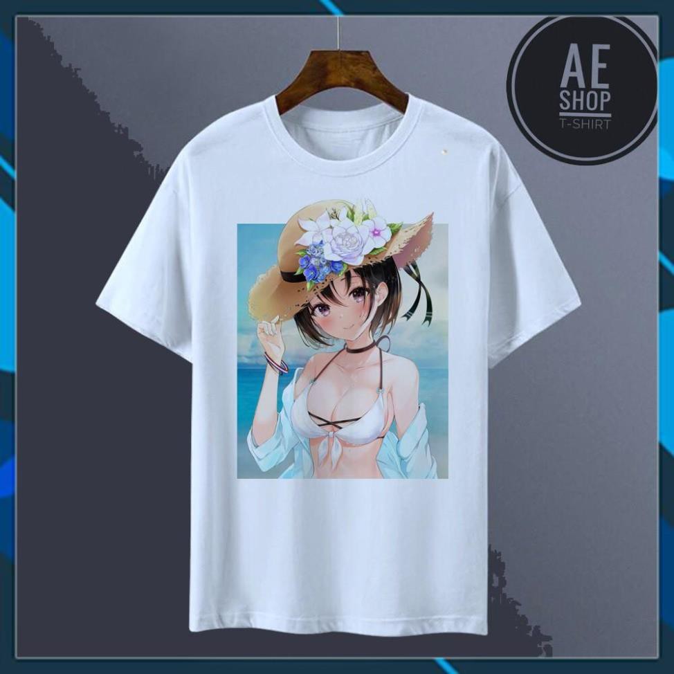 ( SALE 50%) Áo thun trắng in hình nhân vật nữ trong anime hay