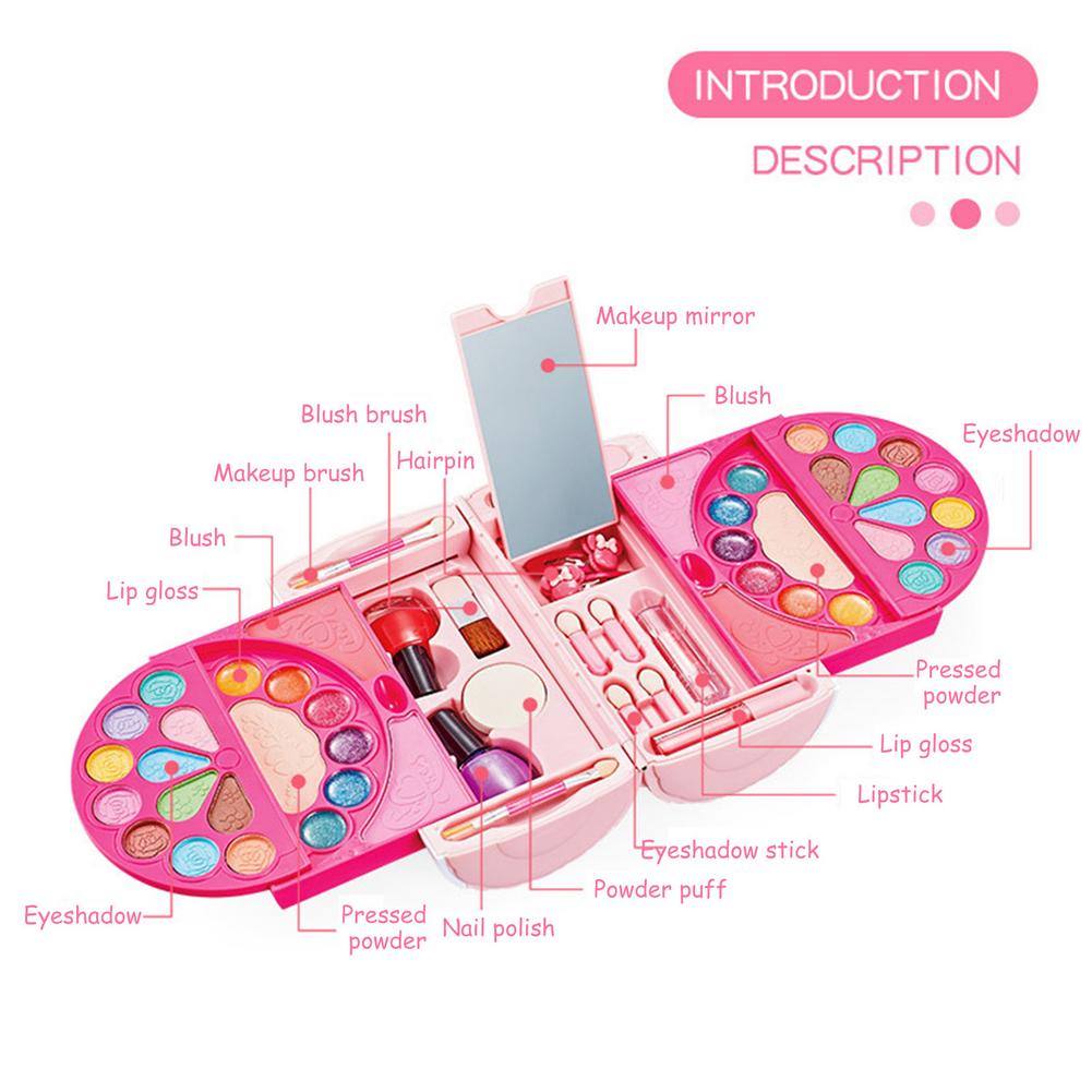 Kids Makeup Toy Set Pretend to Play Princess, Make up Set for Kids,Children Makeup Toys,Pink Makeup Beauty Safety Non-toxic Kit Toys,Pretend Makeup,Kids Make up Set,Pretend Beauty Salon,Gifts for Girls
