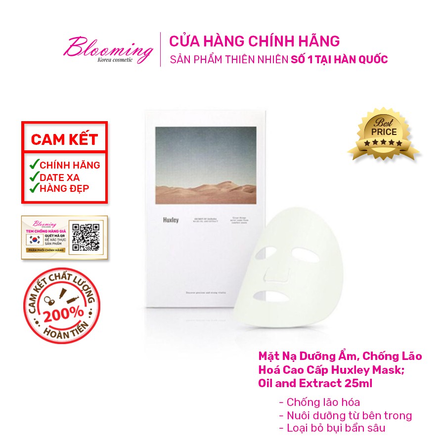 Mặt Nạ Dưỡng Ẩm, Chống Lão Hoá Cao Cấp Huxley Mask; Oil and Extract 25ml