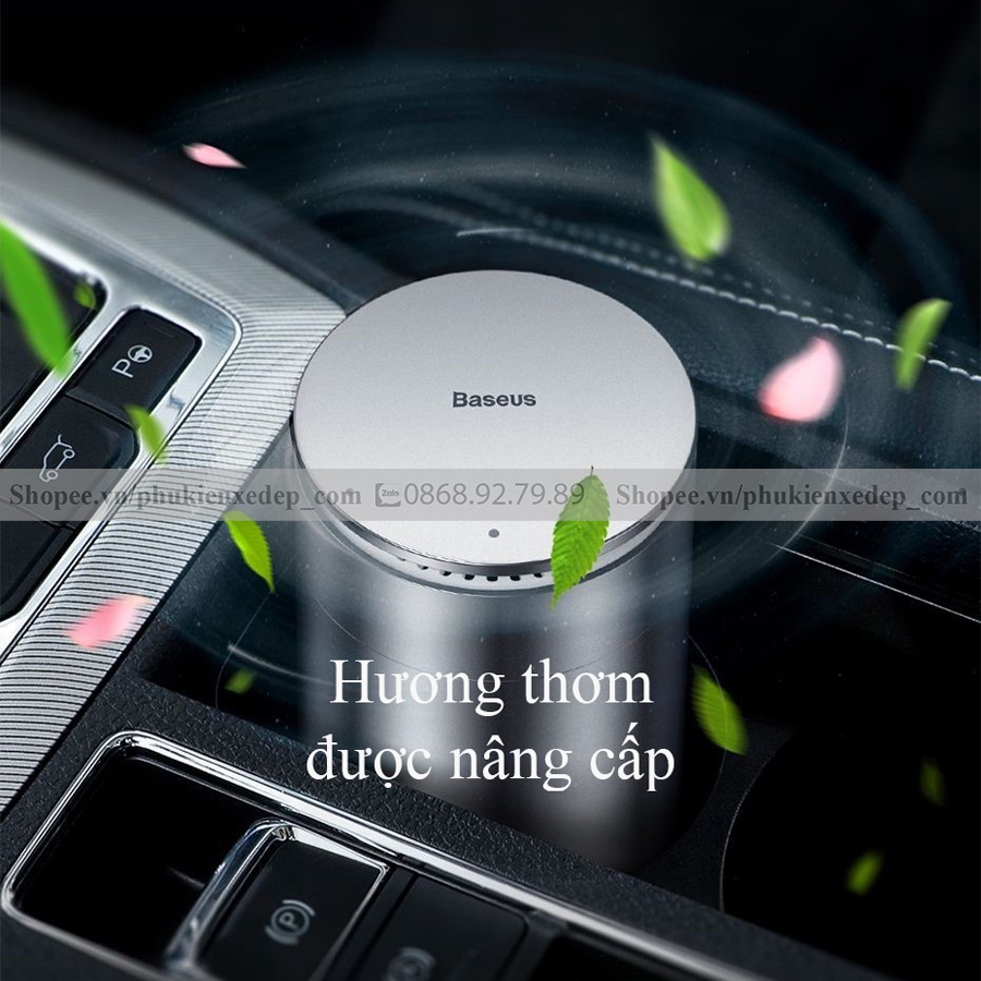 Bộ nước hoa khử mùi ⚡HÀNG CAO CẤP⚡ khuếch tán trên ô tô, lọc không khí ô tô Baseus Minimalist Car Cup Holder