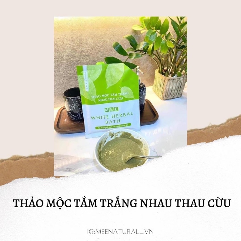 Thảo Mộc Tắm Trắng Nhau Thai Cừu - Thảo mộc dưỡng trắng body, trắng da, mềm mịn MEE NATURAL | BigBuy360 - bigbuy360.vn