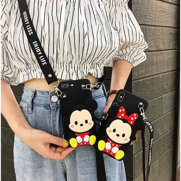 Ốp lưng ví hình chuột mickey và minnie cho OPPO Reno 3 Pro 2 Z 2F 2Z F11 F9 Pro F7 F5 Youth F3 F1S F1 F3 Plus | BigBuy360 - bigbuy360.vn