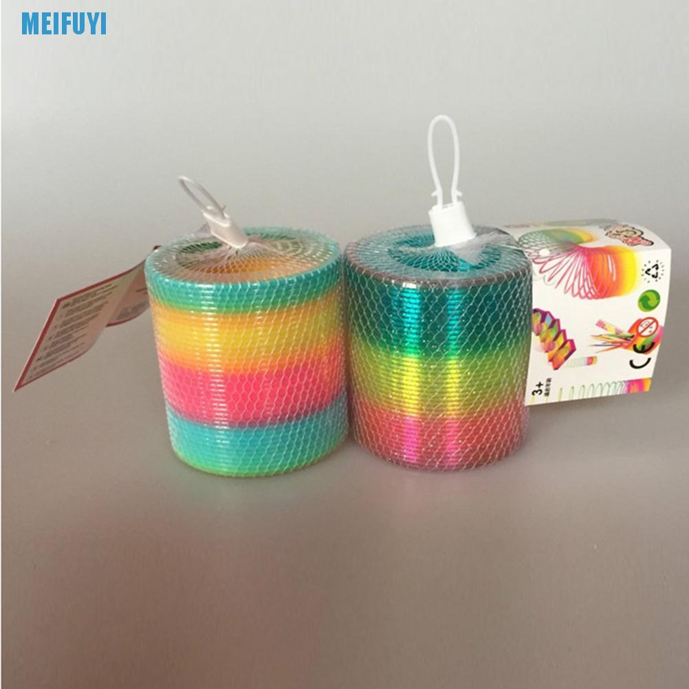 Đồ chơi lò xo màu sắc cầu vồng độc đáo cho trẻ em 8.7x9cm