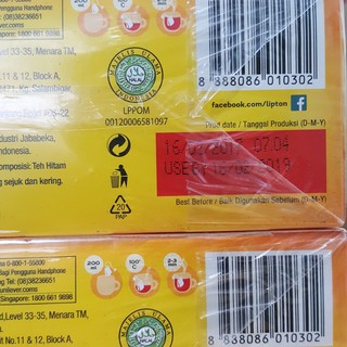 Trà Lipton Nhãn Vàng 100 gói x 2G