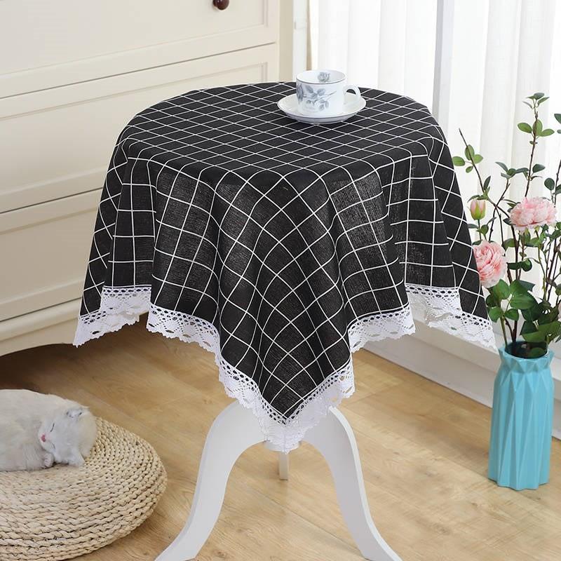 Khăn trải bàn vải lanh cotton sang trọng đẹp mắt