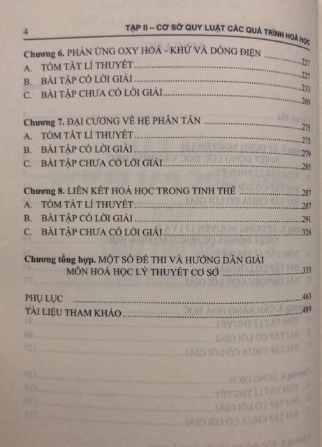 Sách - Bài tập Hoá học đại cương Tập II: Cơ sở quy luật các quá trình hoá học