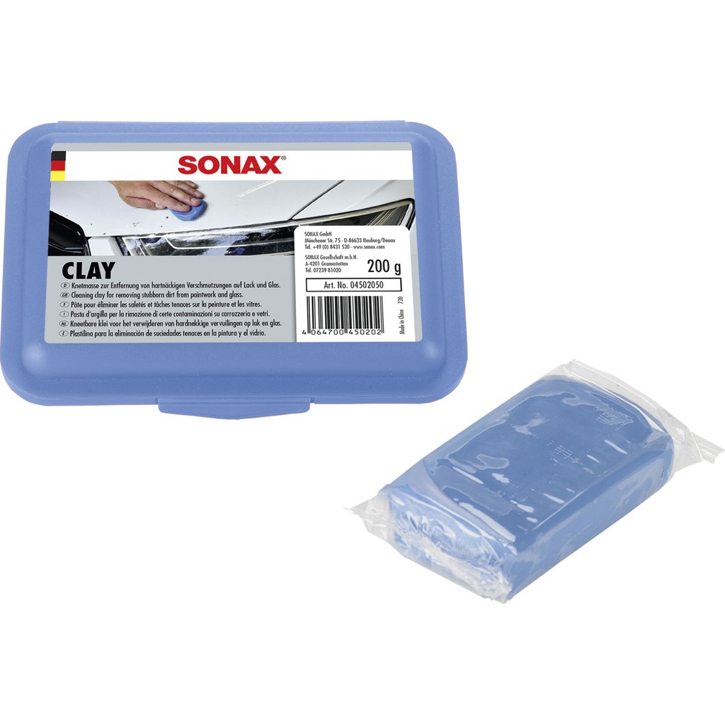 Đất sét tẩy bụi tàn sơn xe Sonax Clay 200g