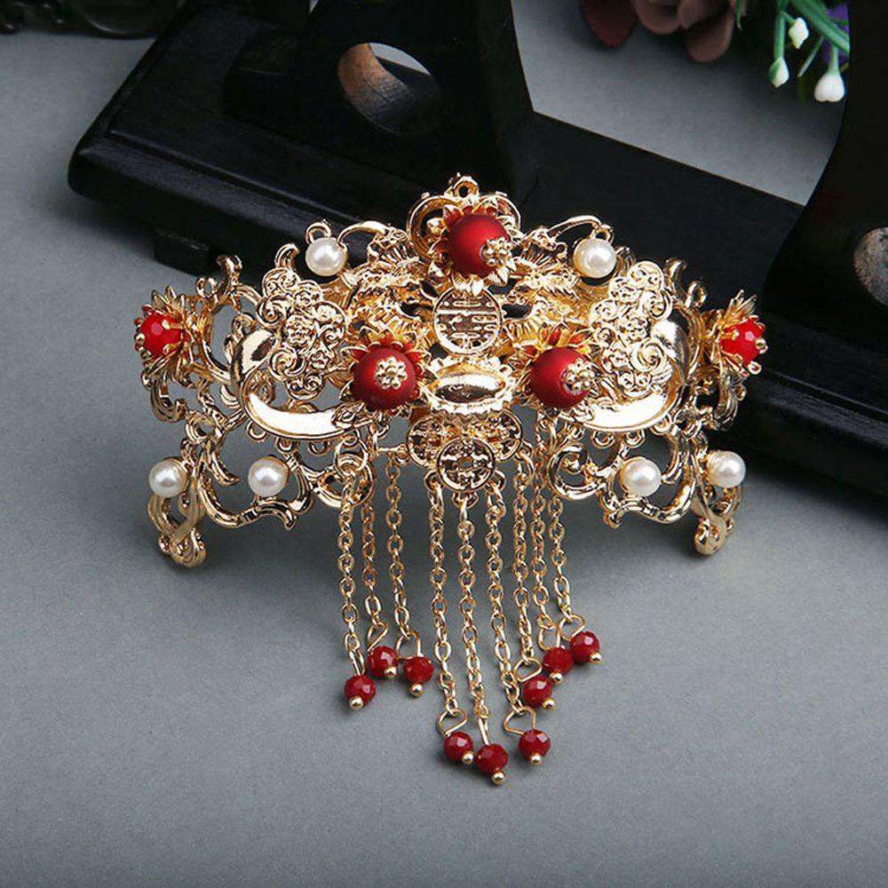 Trâm Cài Tóc Đính Hạt Ngọc Trai Phong Cách Trung Hoa Cho Cô Dâu