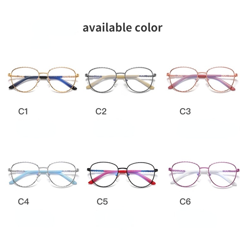 Mắt Kính Gọng Tròn Bằng Kim Loại Chống Ánh Sáng Xanh Thời Trang Mùa Xuân Mới