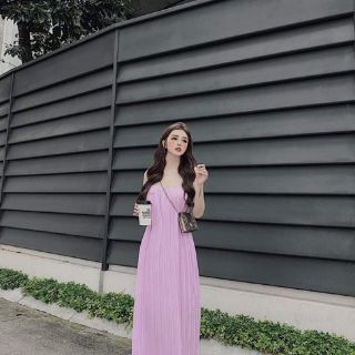 Váy 2 dây dài dập ly xinh lung linh