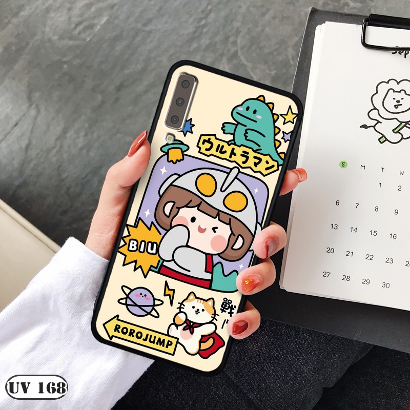 Ốp lưng nhám Samsung Galaxy A7 2018 - in hình
