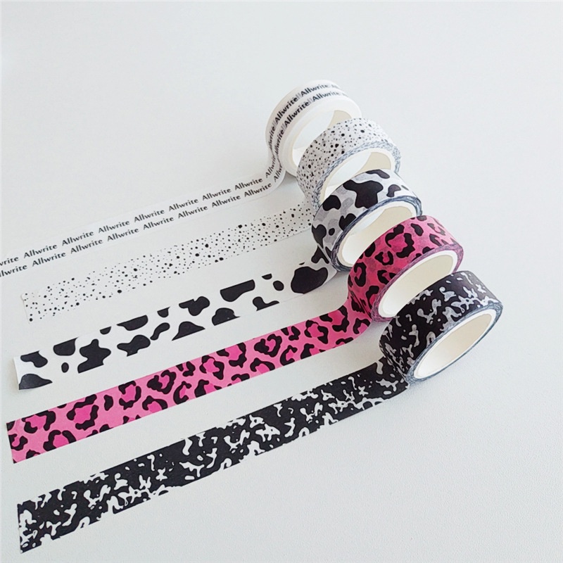 1 Cuộn Băng Keo Giấy Washi Trang Trí Sổ Tay Phong Cách Ins