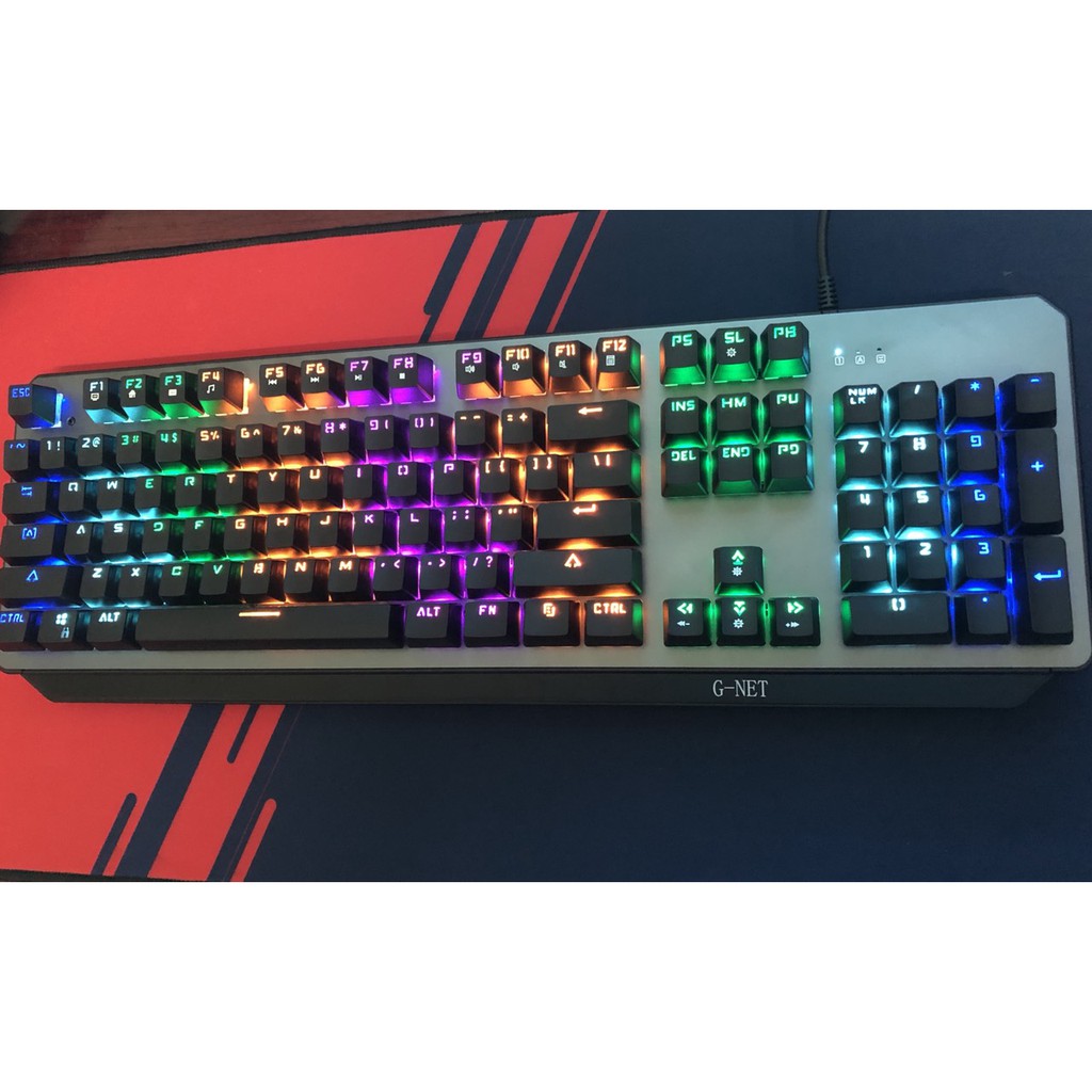 Bàn phím gaming cơ Gnet K68 Led rainbow