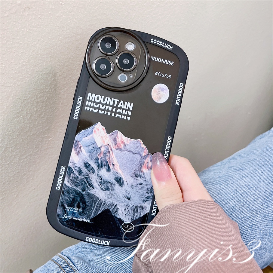 Ốp Điện Thoại TPU Mềm Họa Tiết Ngọn Núi Tuyết Cho iPhone 14 13 12 11 Pro Max X XR Xs Max 8 7 Plus SE 2020