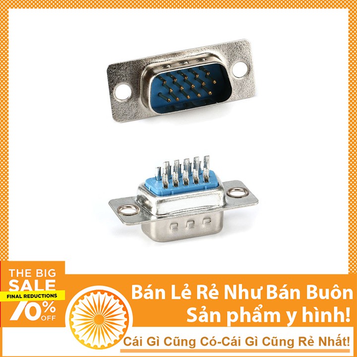 Đầu Cắm VGA DB15 Đực Thẳng Giá Rẻ