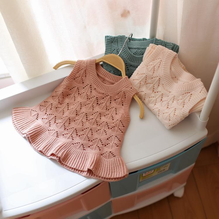 ❤Áo Khoác Len Không Tay Thời Trang Xuân Thu 2021 Dễ Thương Cho Bé Gái
