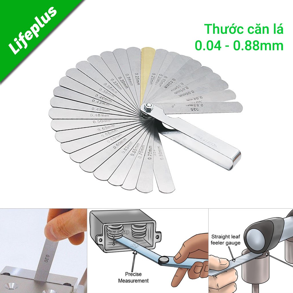 Thước lá đo khe hở 32 chi tiết 0.04-0.08mm thép lò xo