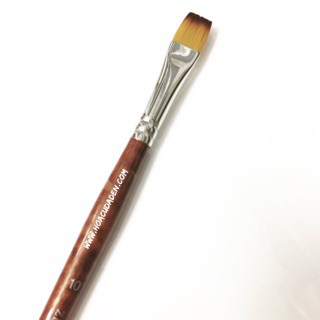 Cọ Vuông Vẽ Bút Lông Vẽ Màu Nước HAND ZBS1 Đầu Dẹt Cán Nâu