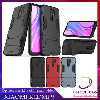 FREESHIP 50k_Ốp lưng Xiaomi Redmi 9 9A 9C , Ốp IRON MAN chống sốc có giá đỡ cho Redmi 9 9A 9C