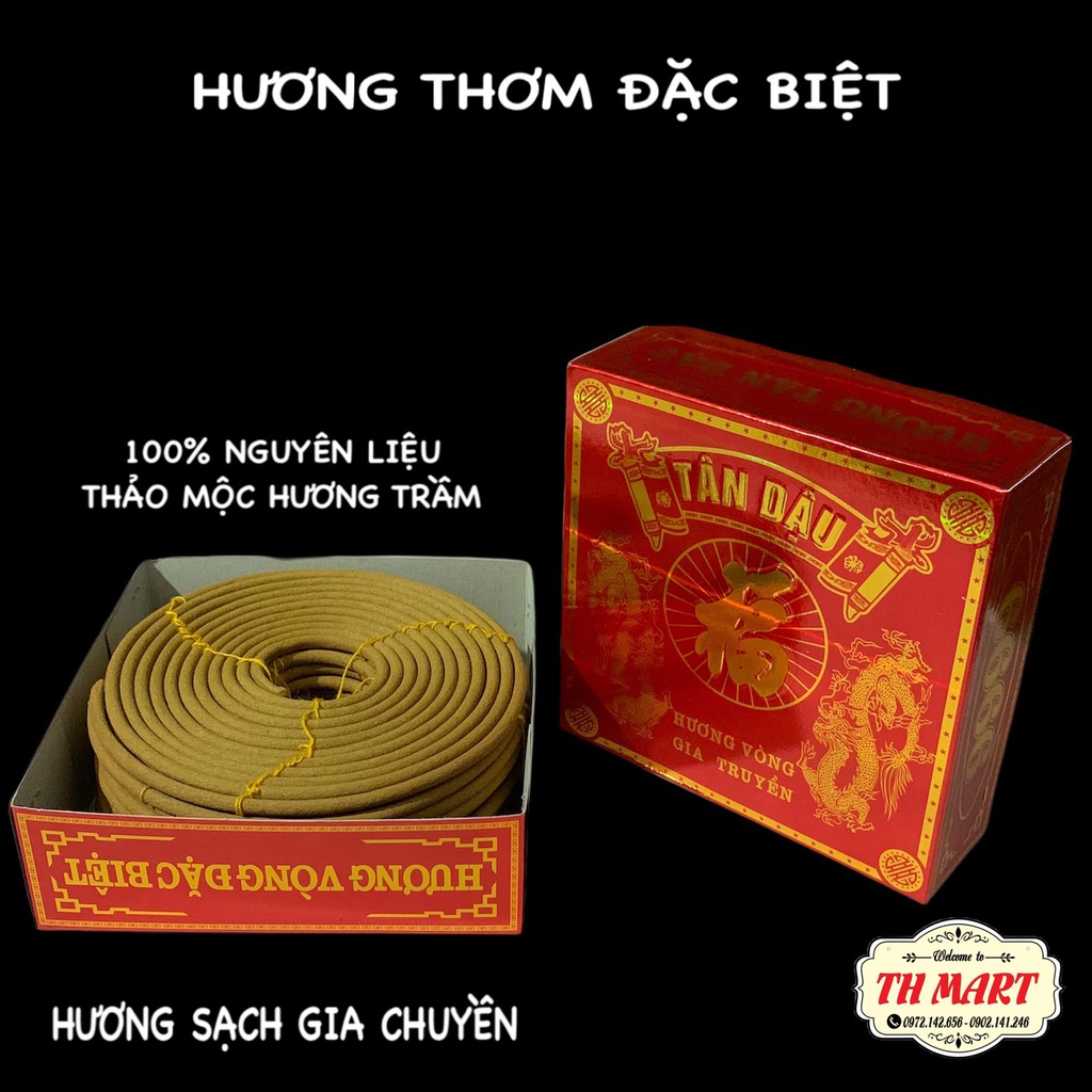 Nhang Khoanh Trầm Hương Sạch, Hương Vòng Cao Cấp 100% Nguyên Liệu Tự Nhiên, Mỗi Khoanh Cháy 3 Ngày