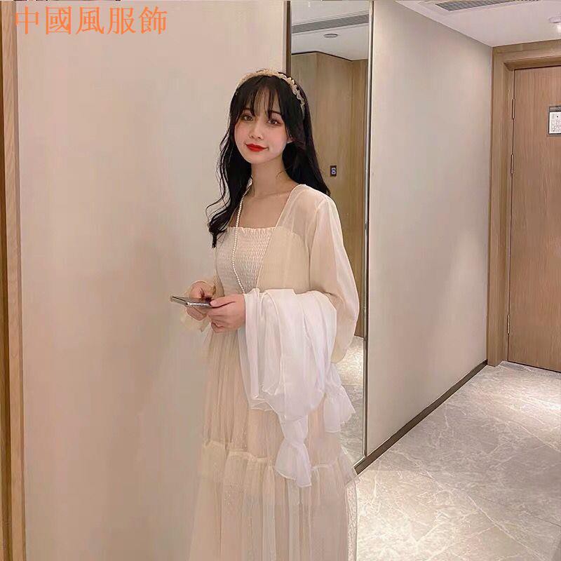 Áo Khoác Voan Mỏng Dáng Ngắn Tay Loe Phong Cách Retro | BigBuy360 - bigbuy360.vn