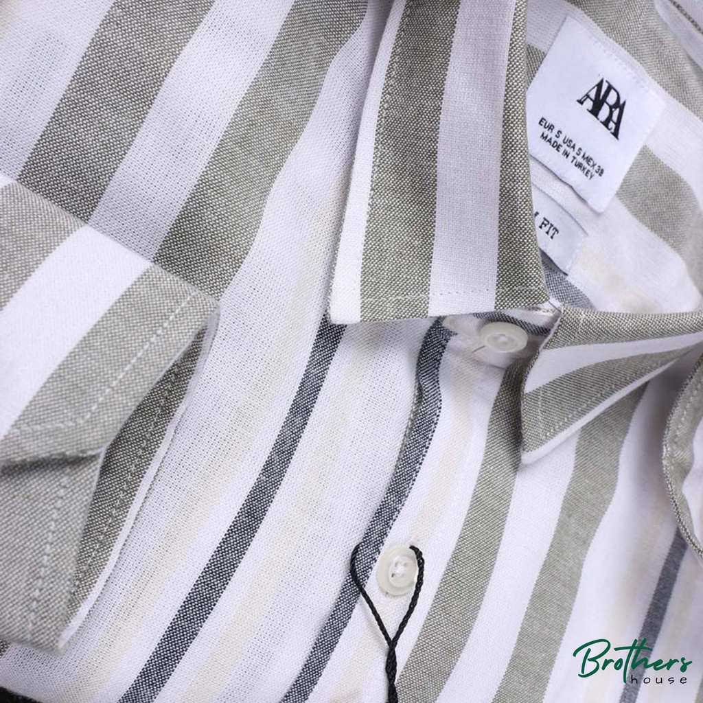 |Xịn ngon| Áo sơ mi linen Z.a.r.a kẻ sọc cực trẻ trung, thoáng mát