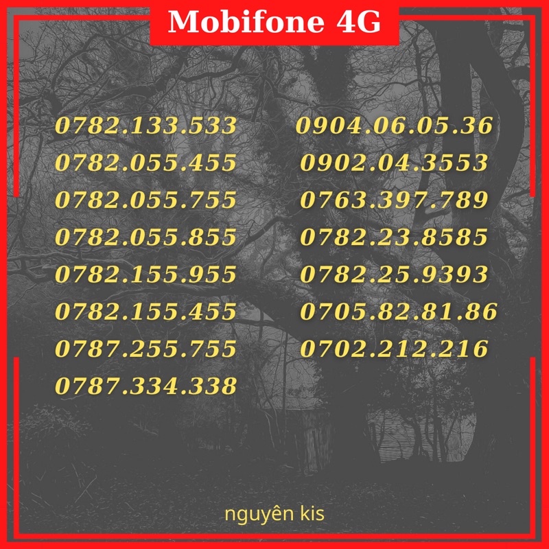 Sim 4g Mobiofne số đẹp đầu 07..09 nguyên kis