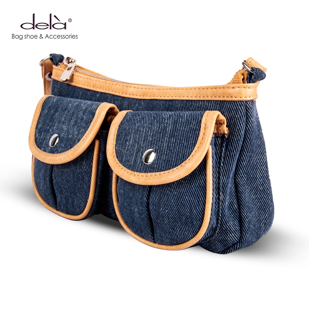 Dela Túi xách nữ đeo chéo đi chơi đẹp hai ngăn cao cấp túi kẹp nách nữ dây xích túi xách quảng châu cao cấp