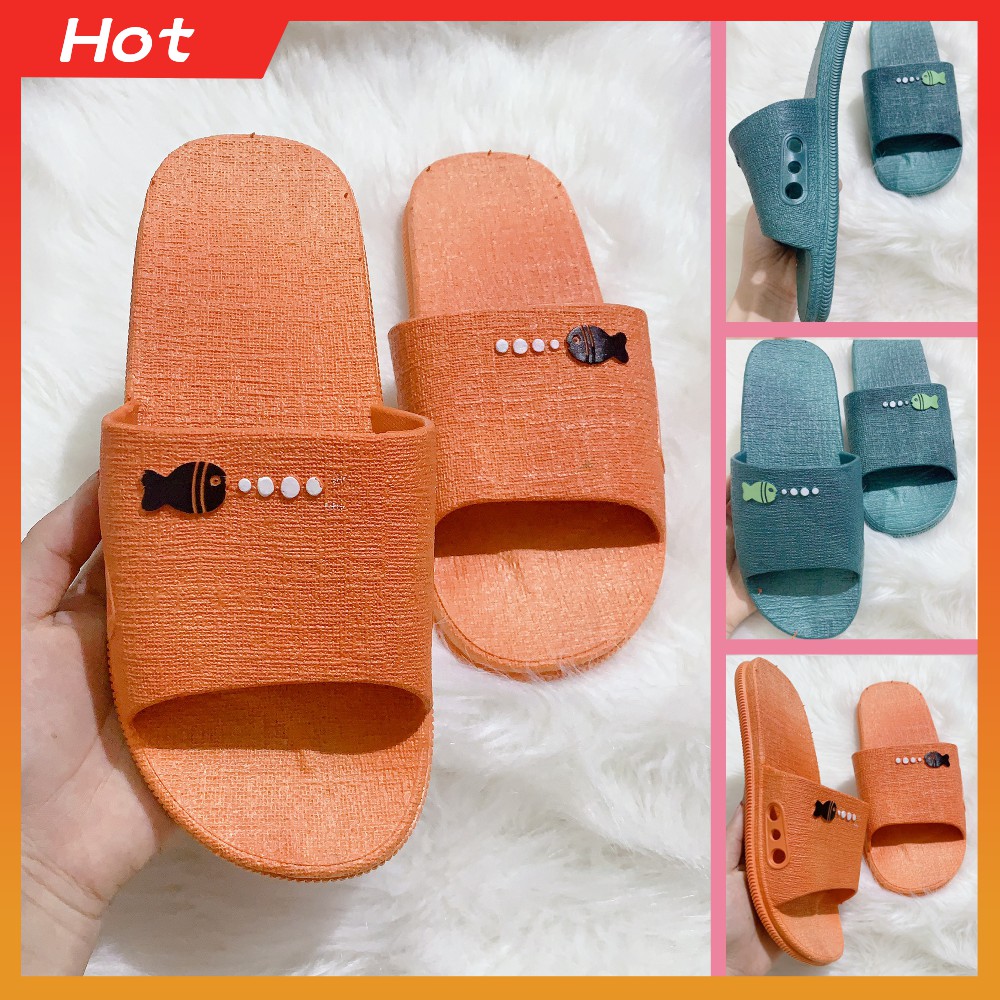 [𝐍𝐄𝐖] Dép Quai Ngang Họa Tiết Con Cá Đáng Yêu , 2 màu Full size 36-41