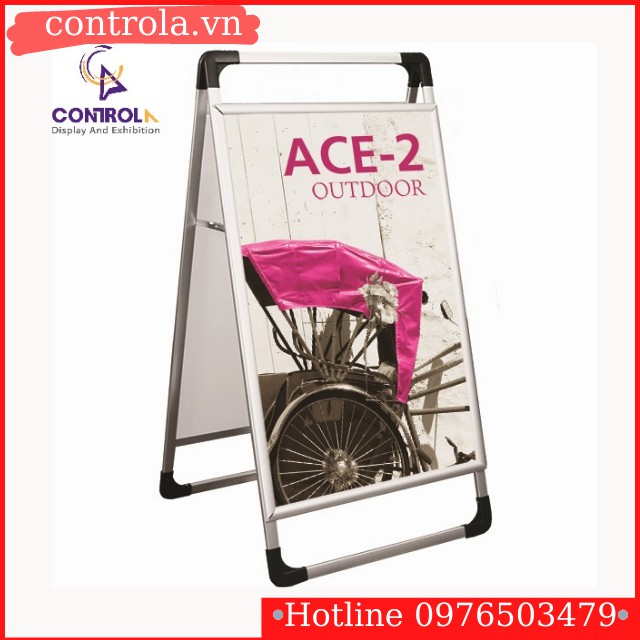 Giá kệ chữ A 2 mặt bằng nhôm Bảng menu nhà hàng Bảng chỉ dẫn CONTROL A DISPLAY