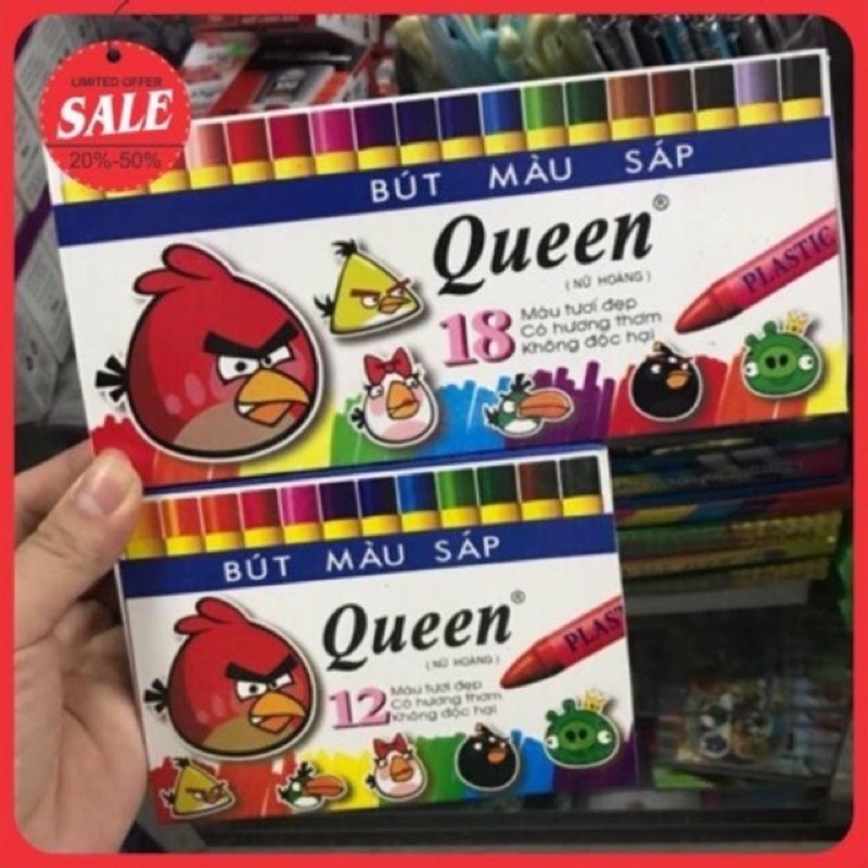 Sáp màu queen 12 và 18 màu