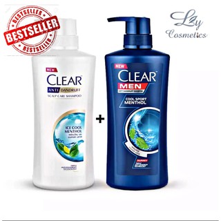 [GIÁSỐC] COMBO DẦU GỘI CLEAR MEN + CLEAR BẠC HÀ ICE COOL MENTHOL THÁI LAN