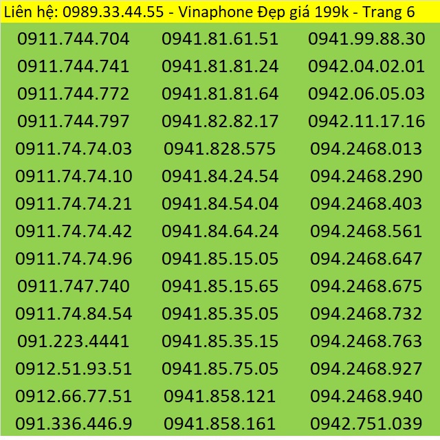 Sim Vina - sim Vinaphone trả trước giá rẻ