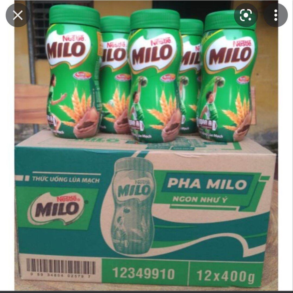 Thùng 12 hũ sữa bột Nestlé MILO 400g