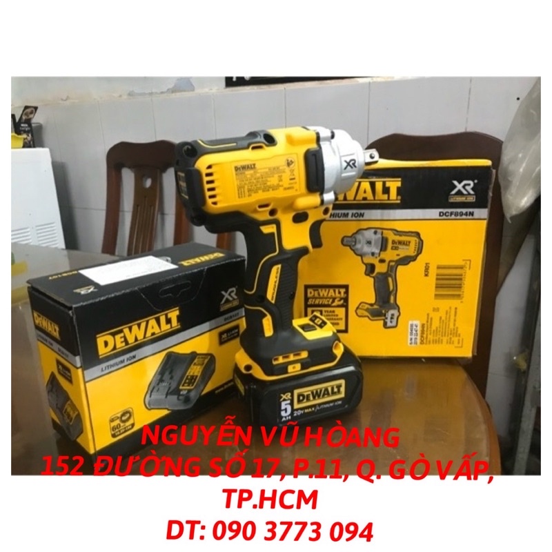 BULONG DEWALT DCF894 +pin dóng +sac 107