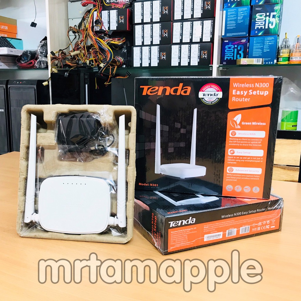 Bộ phát sóng Wifi Tenda chuẩn N 300Mbps N301- 2 anten | BigBuy360 - bigbuy360.vn