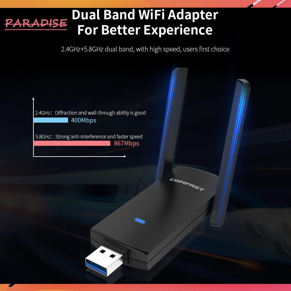 Thiết Bị Thu Phát Wifi Comfast Cf-924Ac 1300m 2.4 / 5.8ghz Usb 3.0 | BigBuy360 - bigbuy360.vn