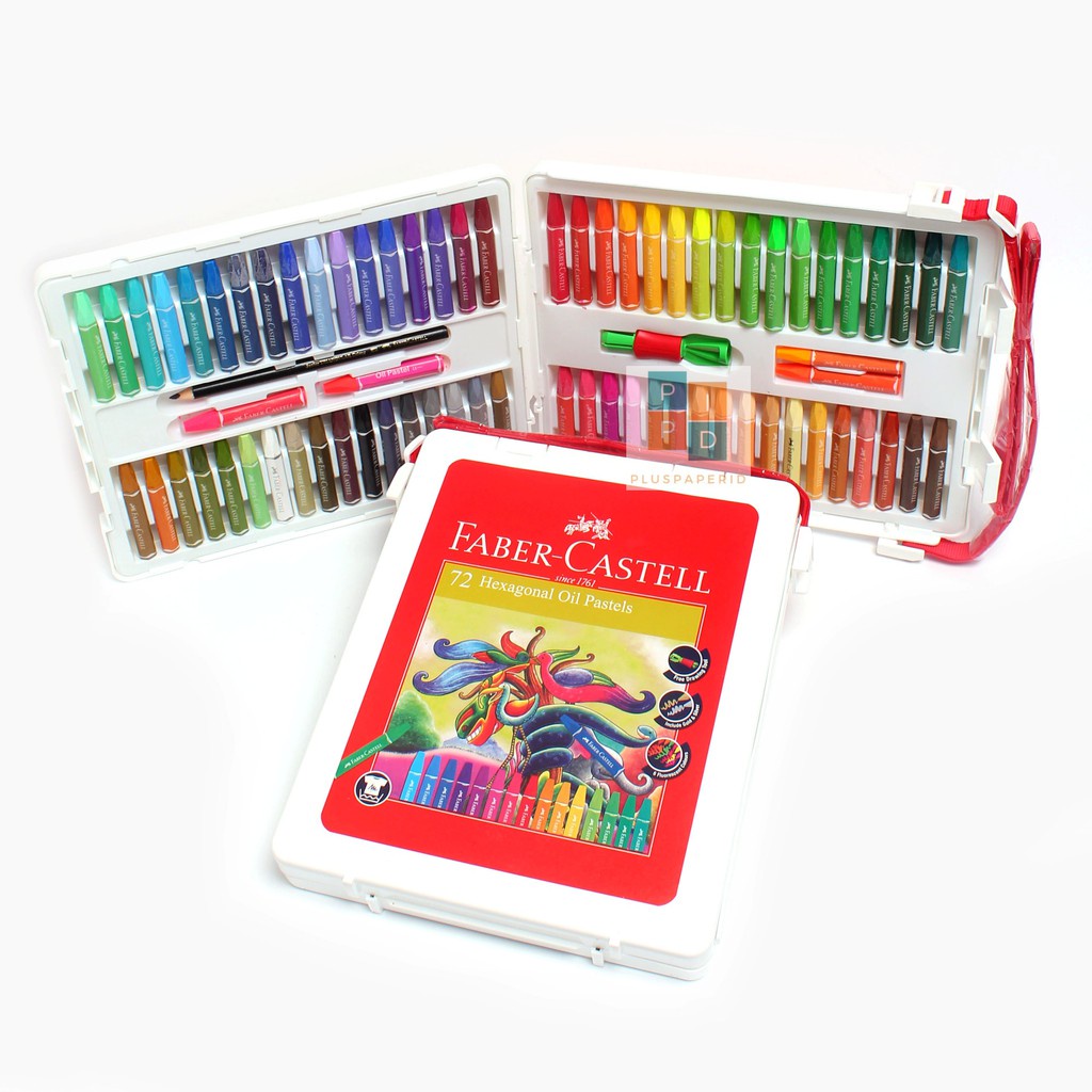 Sáp dầu Faber Castell Hexagonal Oil Pastels 72 màu kèm chuốt