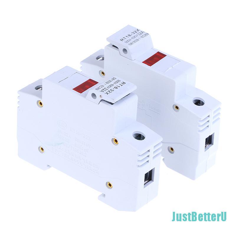 Set 2 giá đỡ cầu chì rt18-32x ac 380v 32a 1 pole 10x38mm ZX