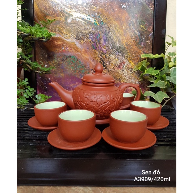 Ấm chén Tử sa Bát Tràng-đất nung đỏ,giá nhà lò-hàng chuẩn 100% nhà làm