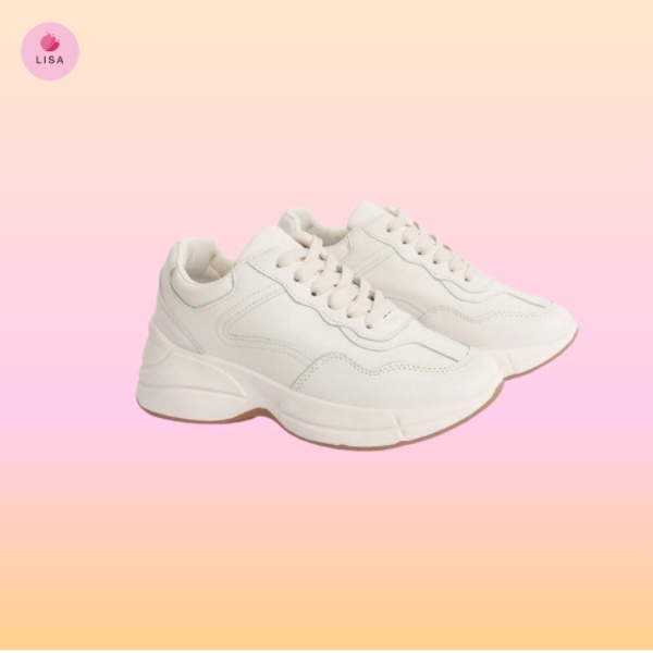 [FULL BOX] Giày Sneaker, Giày Thể Thao Nữ Độn Đế Da Trơn Cá Tính, Trex  M63