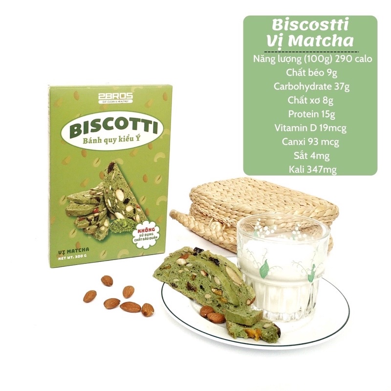 Bánh Biscotti cao cấp 3 vị - Bánh ăn kiêng không đường 2Bros - Dành cho người ăn kiêng, giảm cân, tiểu đường. | BigBuy360 - bigbuy360.vn