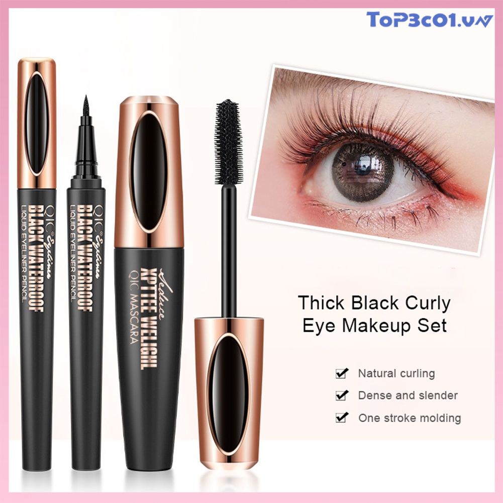 Set 2 mascara QIC chống thấm nước không nhòe chuốt dày và cong mi | BigBuy360 - bigbuy360.vn