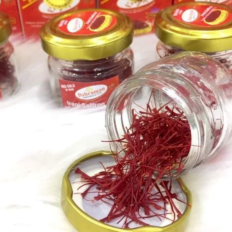 Nhụy hoa nghệ tây chính hãng Iran Saffron Bahraman Super Negin 1.0gram JINDO tác dụng ngủ ngon, đẹp da