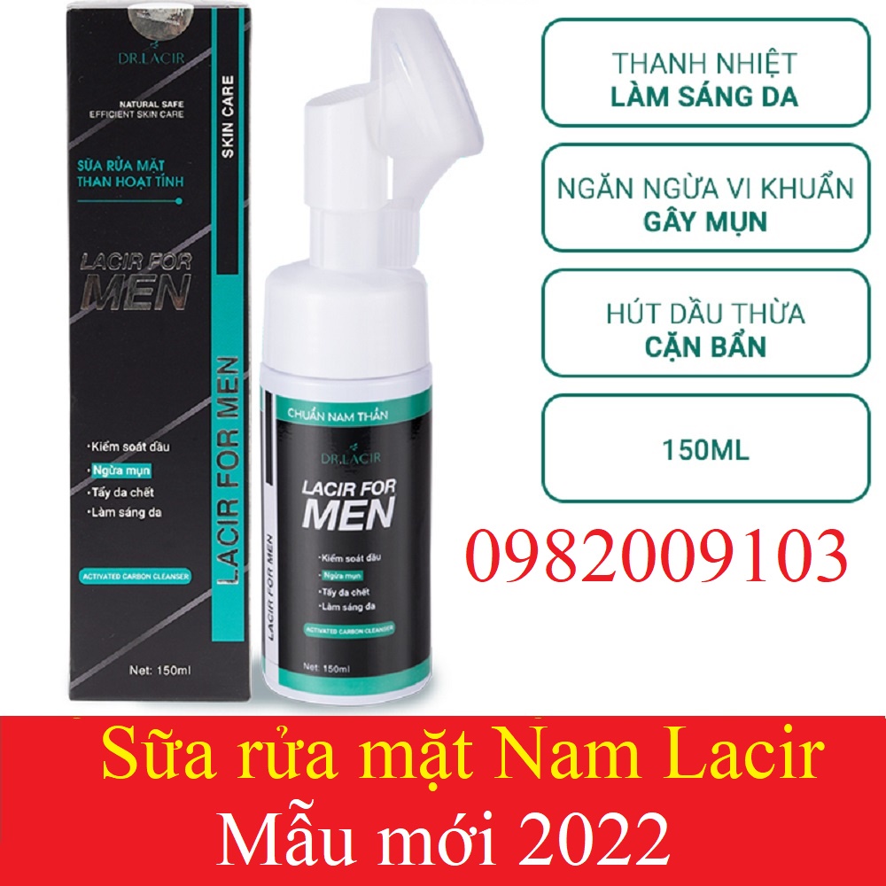 (mẫu mới) Sữa Rửa Mặt Nam Drlacir Dr Lacir For Men,chăm sóc da,Giúp làm sạch da mặt,loại bỏ bã nhờn,se khít lỗ chân lông