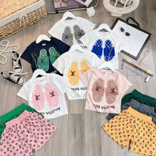 Sét bộ áo dép và quần LX bé gái sz nhỡ 18-30kg